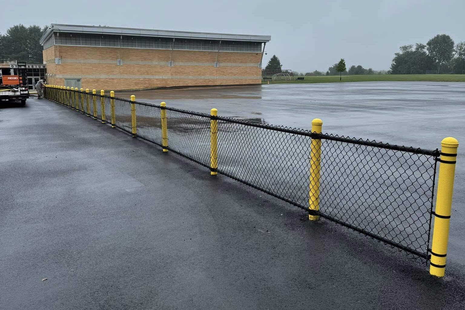 commercial fence installation in Easton School District