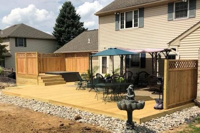 deck installation project in Forks Township PA