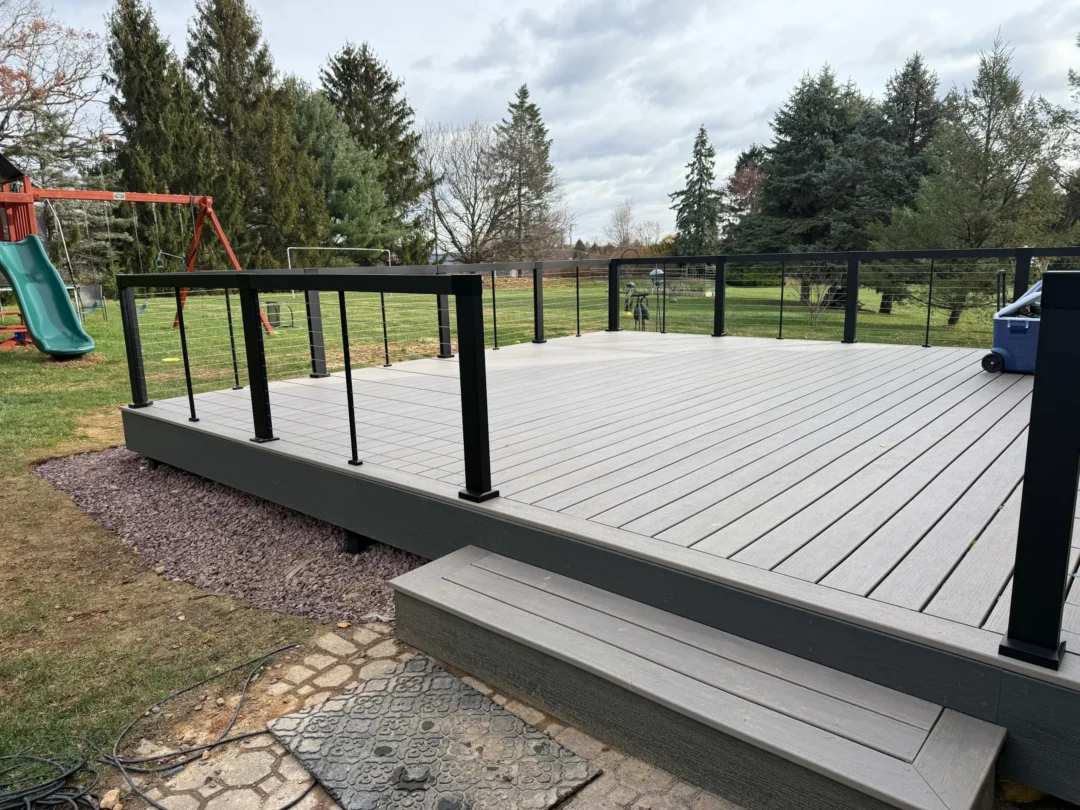 Composite Deck With Cable Railings in Coopersburg PA